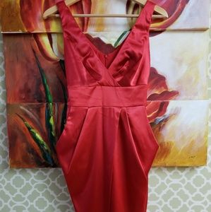 City Triangles Red Knee Length Cocktail Dress